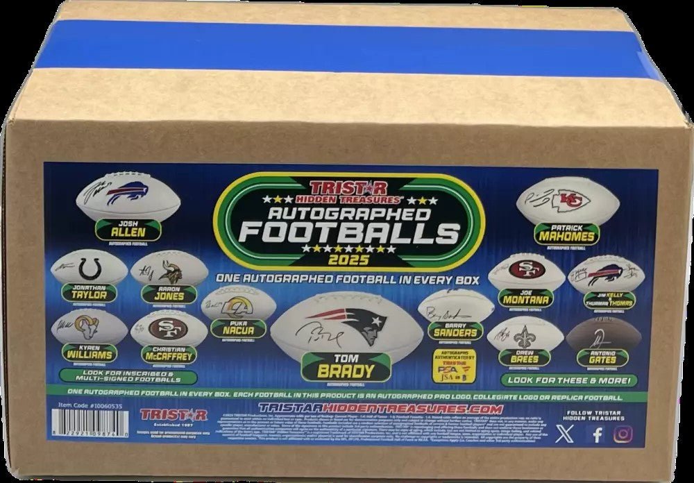 2025 Tristar Hidden Treasures Autographed Footballs Box - Columbia Hobby - Sports Card Boxes - Toploaders - Card Savers