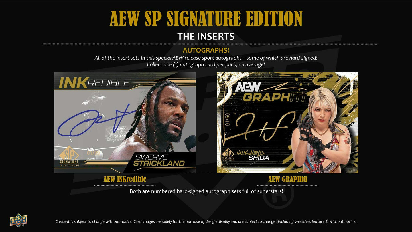 2025 Upper Deck SP Signature Edition AEW Wrestling Hobby Box - Columbia Hobby - Sports Card Boxes - Toploaders - Card Savers