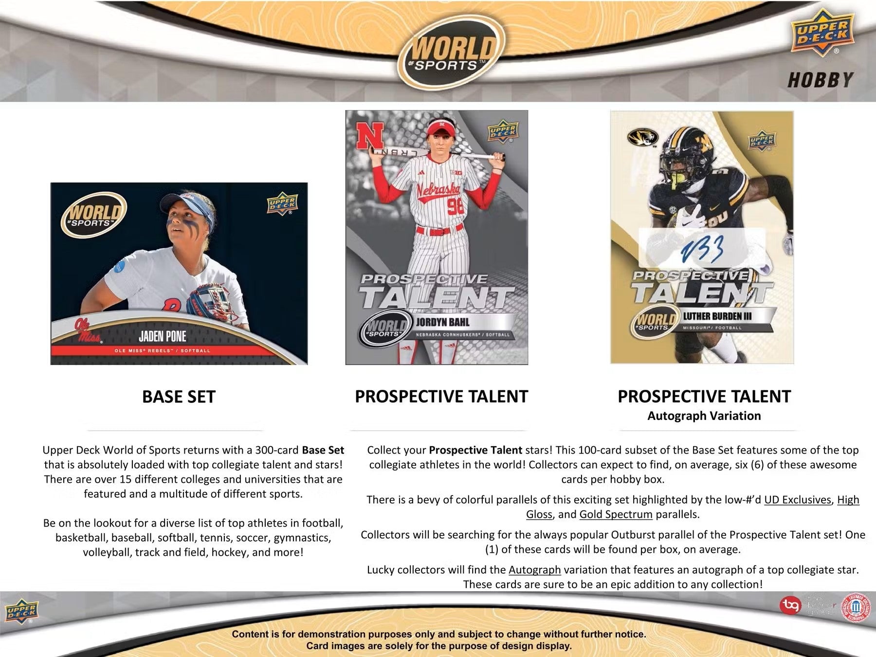 2025 Upper Deck World of Sports Volume 1 Multisport Hobby Box | Columbia Sports Cards - Columbia Hobby - Sports Card Boxes - Toploaders - Card Savers