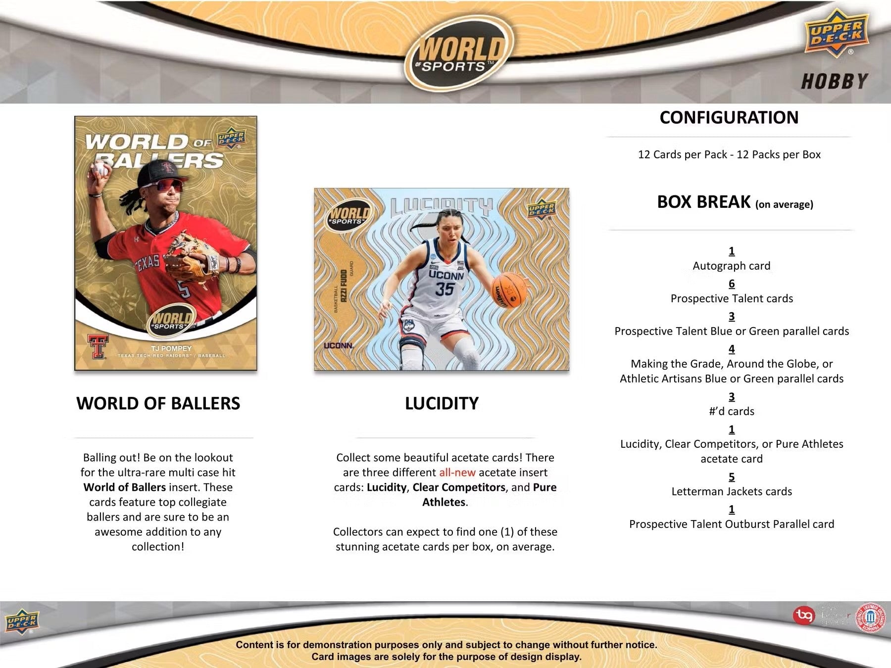 2025 Upper Deck World of Sports Volume 1 Multisport Hobby Box | Columbia Sports Cards - Columbia Hobby - Sports Card Boxes - Toploaders - Card Savers