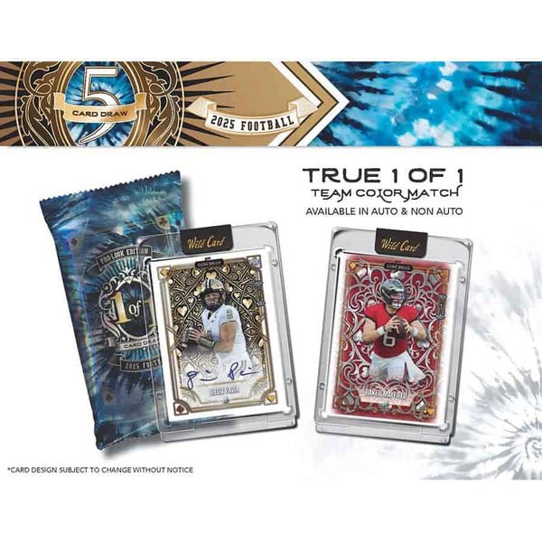 NFL 2025 Wild Card 5-Card Draw Pro-Look Edition Football Trading Card HOBBY Box