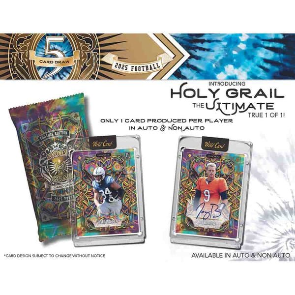 NFL 2025 Wild Card 5-Card Draw Pro-Look Edition Football Trading Card HOBBY Box