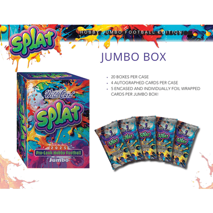 2025 Wild Card Splat Pro - Look Football Hobby Box | Columbia Sports Cards - Columbia Hobby - Sports Card Boxes - Toploaders - Card Savers