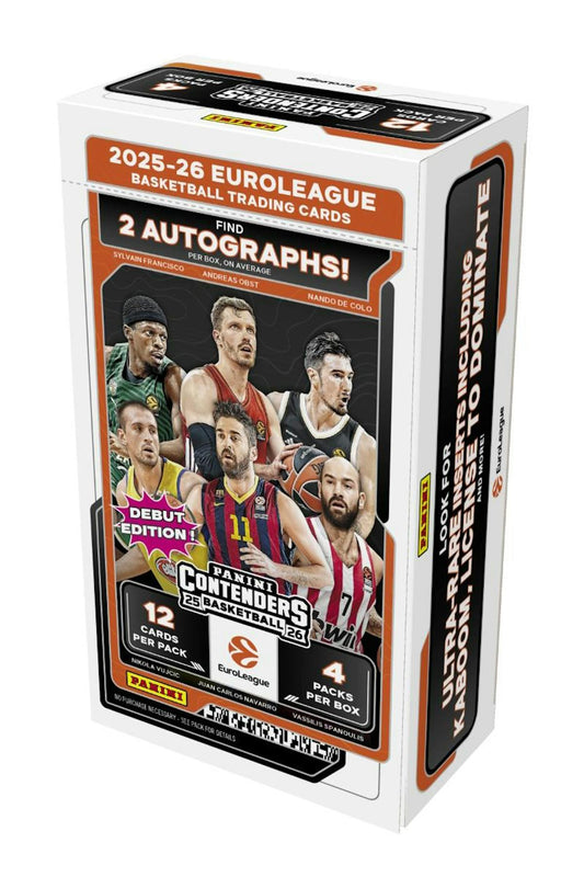 2025/26 Panini Contenders EuroLeague Basketball Hobby Box | Columbia Sports Cards - Columbia Hobby - Sports Card Boxes - Toploaders - Card Savers
