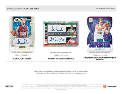 2025/26 Panini Contenders EuroLeague Basketball Hobby Box | Columbia Sports Cards - Columbia Hobby - Sports Card Boxes - Toploaders - Card Savers
