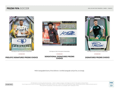 2025/26 Panini Prizm FIFA Soccer Choice Box | Columbia Sports Cards - Columbia Sports Cards