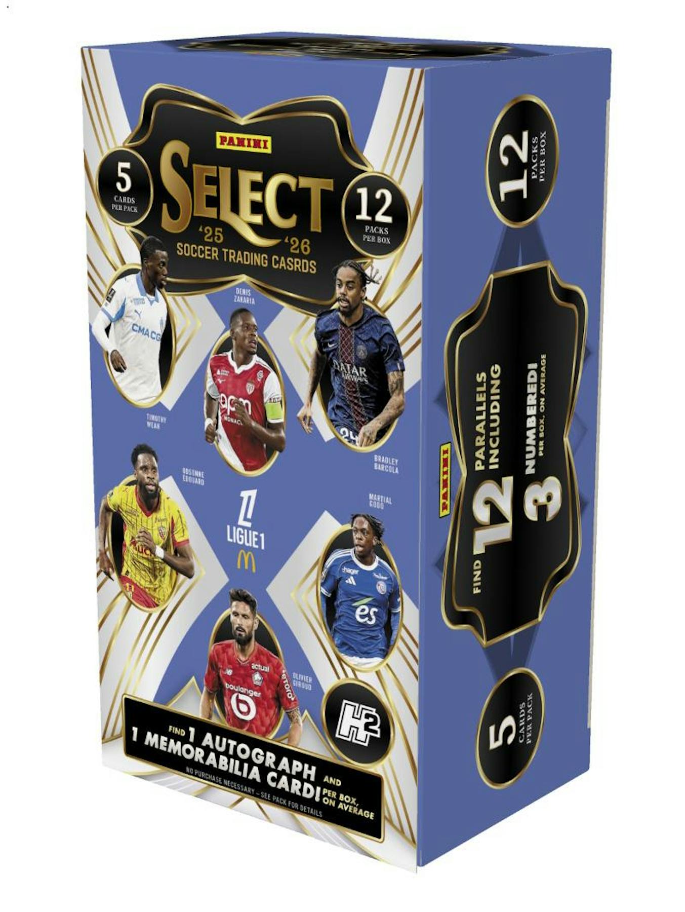 2025/26 Panini Select Ligue 1 Soccer H2 Box | Columbia Sports Cards - Columbia Sports Cards