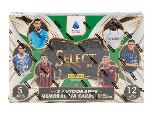2025/26 Panini Select Serie A Soccer Hobby Box | Columbia Sports Cards - Columbia Hobby - Sports Card Boxes - Toploaders - Card Savers
