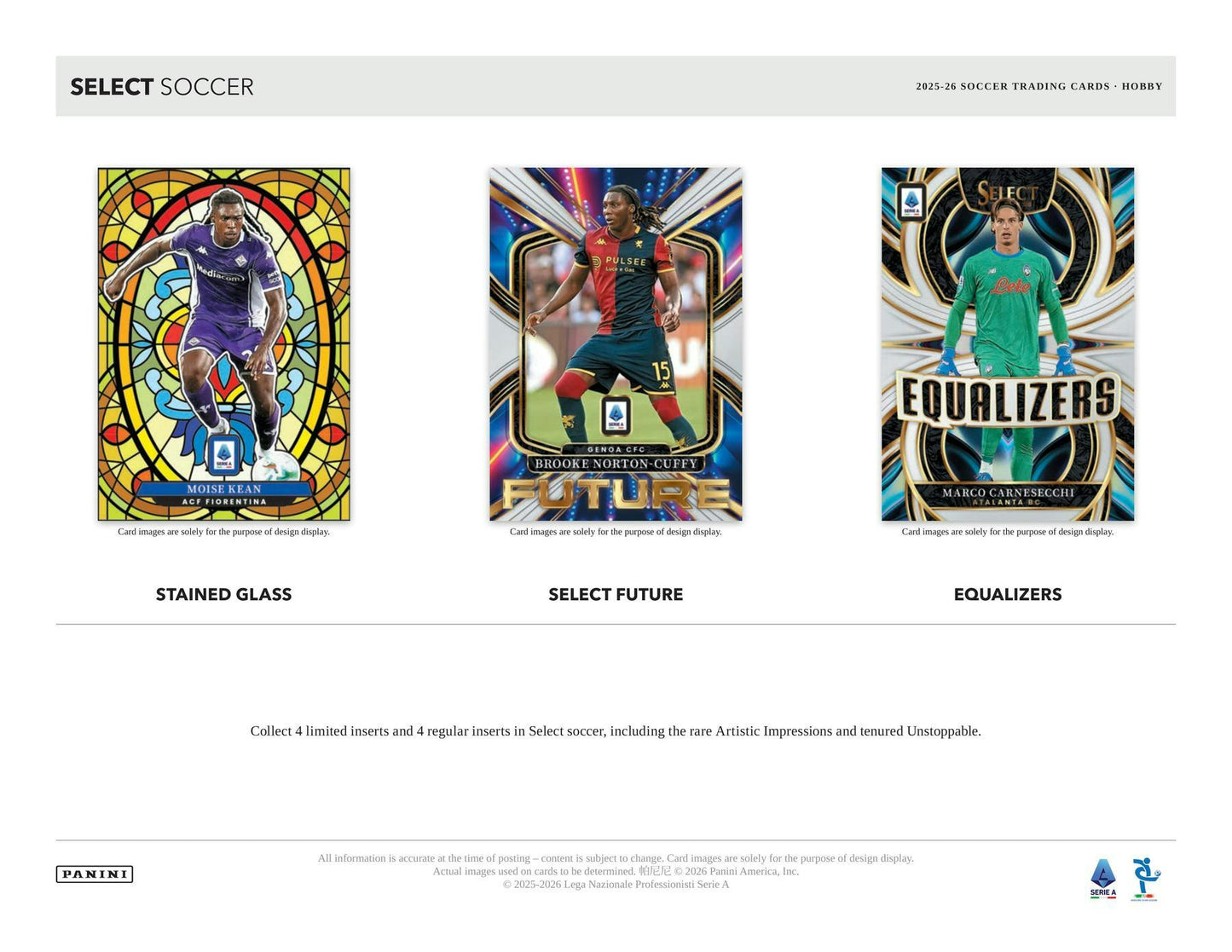 2025/26 Panini Select Serie A Soccer Hobby Box | Columbia Sports Cards - Columbia Hobby - Sports Card Boxes - Toploaders - Card Savers