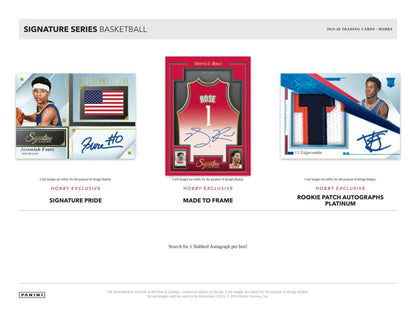 2025/26 Panini Signature Series Basketball Hobby Box | Columbia Sports Cards - Columbia Sports Cards