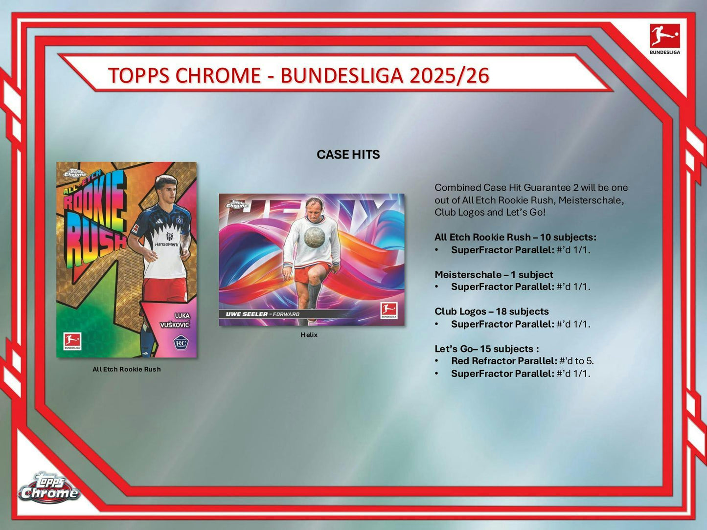 2025/26 Topps Chrome Bundesliga Soccer Hobby Box | Columbia Sports Cards - Columbia Hobby - Sports Card Boxes - Toploaders - Card Savers