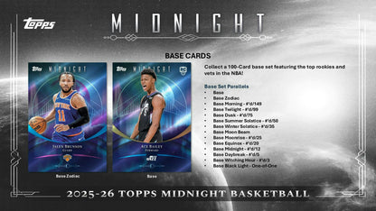 2025/26 Topps Midnight Basketball Hobby Box | Columbia Sports Cards - Columbia Hobby - Sports Card Boxes - Toploaders - Card Savers