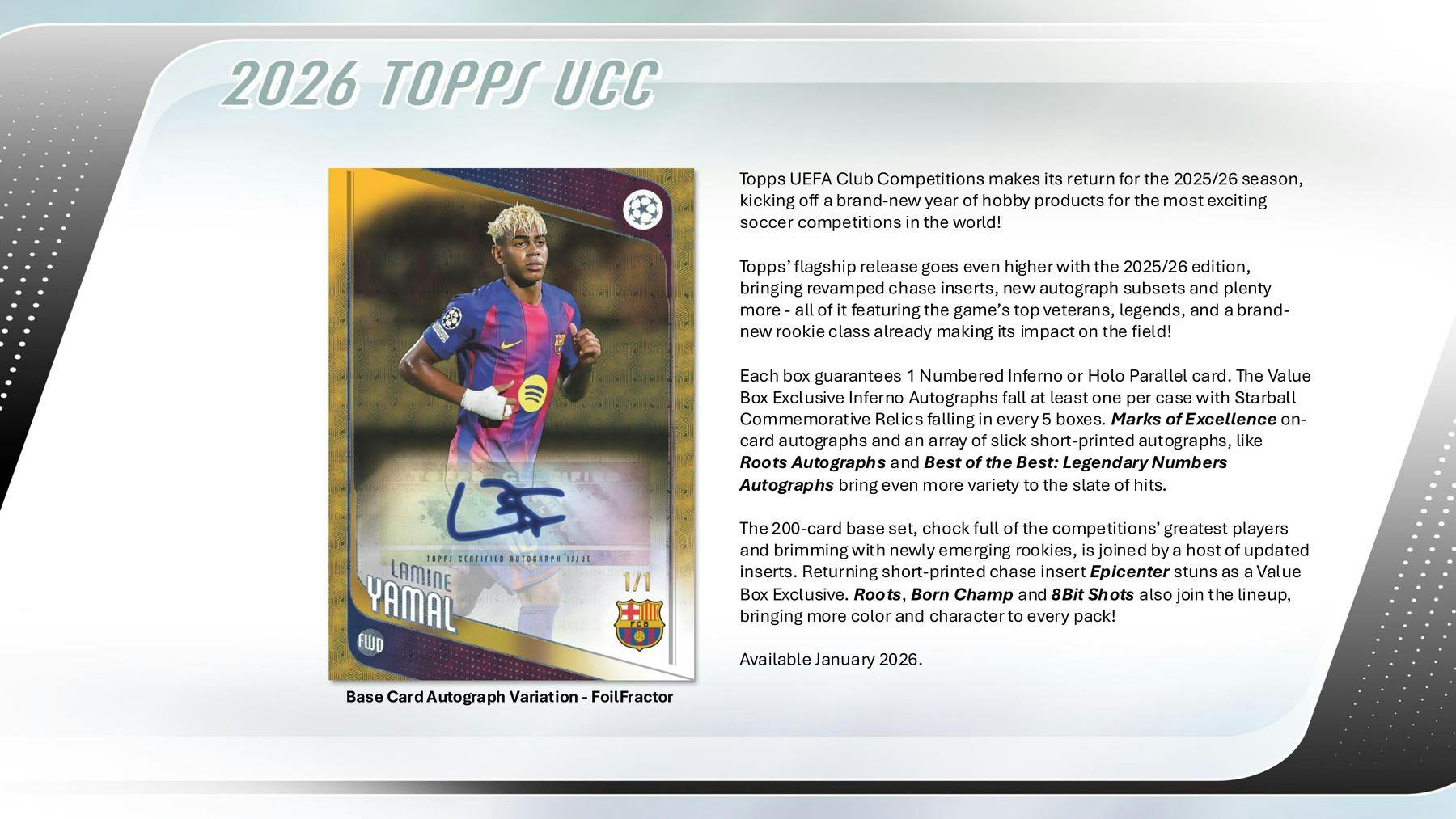 2025/26 Topps UEFA Club Competitions Soccer 7 - Pack Blaster Box | Columbia Sports Cards - Columbia Hobby - Sports Card Boxes - Toploaders - Card Savers