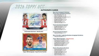2025/26 Topps UEFA Club Competitions Soccer Hobby Box | Columbia Sports Cards - Columbia Hobby - Sports Card Boxes - Toploaders - Card Savers