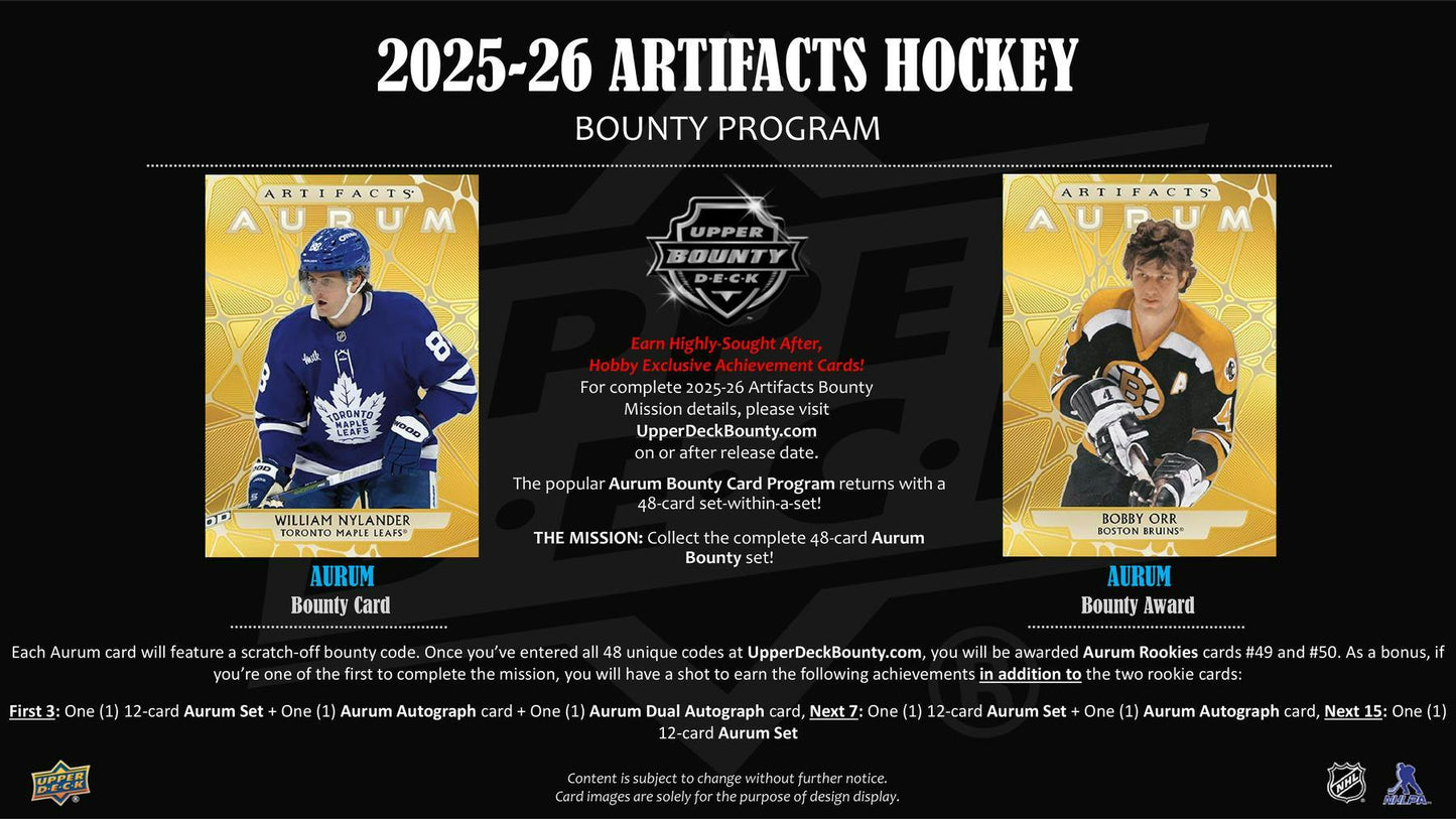 2025/26 Upper Deck Artifacts Hockey Hobby Box - Columbia Hobby - Sports Card Boxes - Toploaders - Card Savers