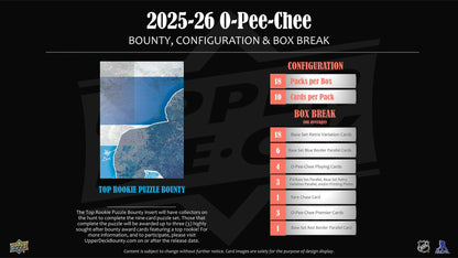 2025/26 Upper Deck O - Pee - Chee Hockey Hobby Box - Columbia Hobby - Sports Card Boxes - Toploaders - Card Savers