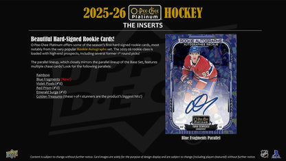 2025/26 Upper Deck O - Pee - Chee Platinum Hockey Blaster Box - Columbia Sports Cards