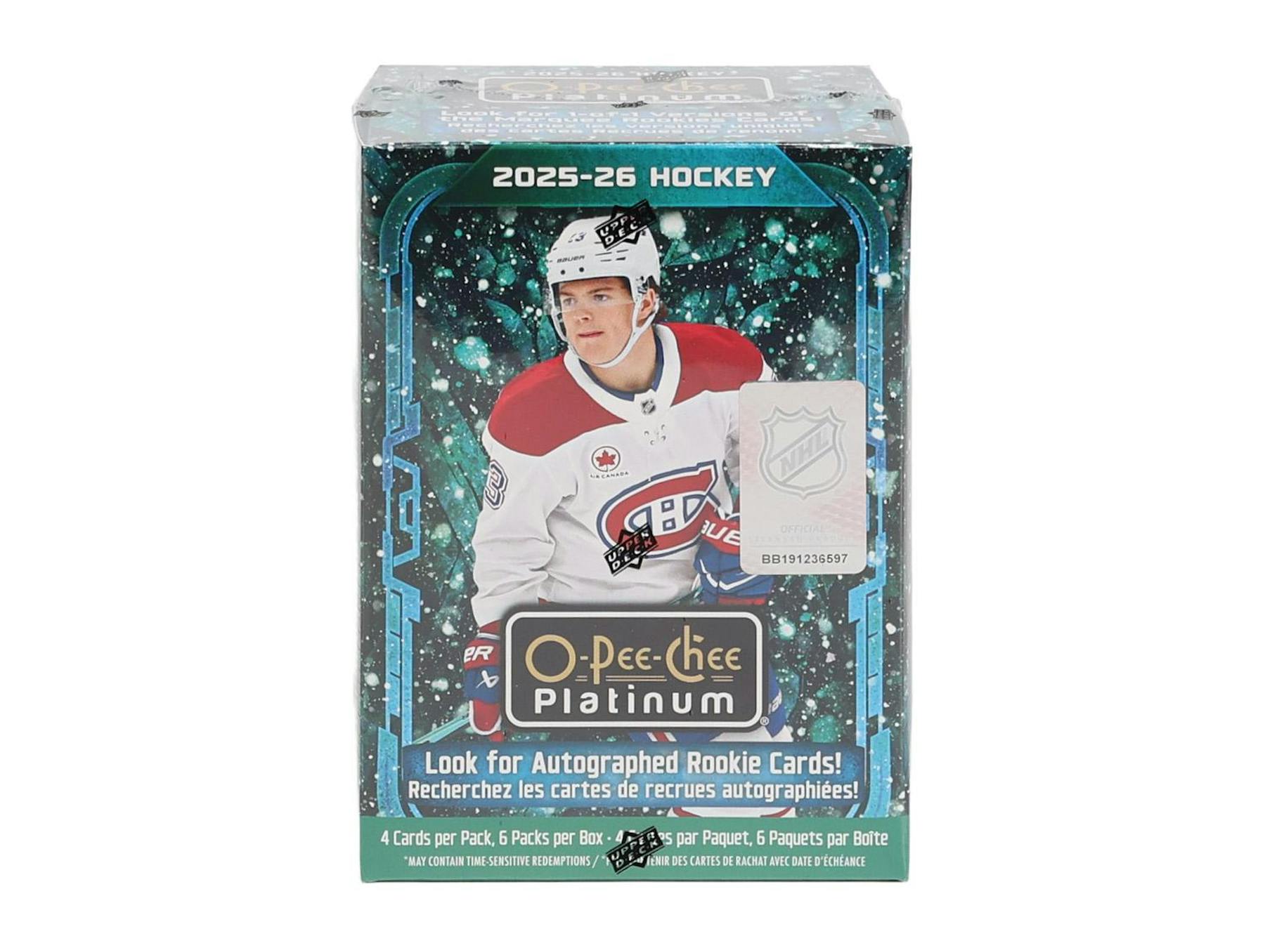 2025/26 Upper Deck O - Pee - Chee Platinum Hockey Blaster Box - Columbia Sports Cards