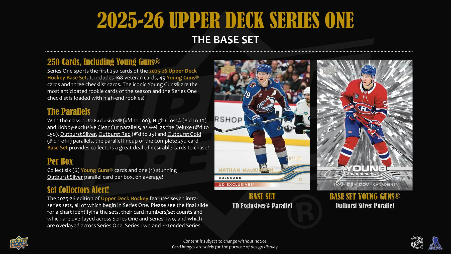 2025/26 Upper Deck Series 1 Hockey Hobby Box - Columbia Hobby - Sports Card Boxes - Toploaders - Card Savers
