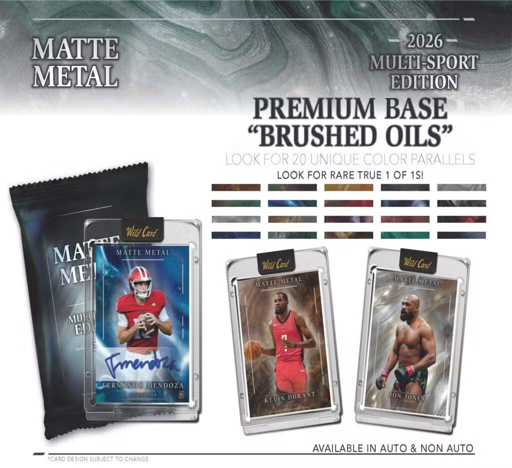 2026 Wild Card Matte Metal Multi-Sport Edition Hobby Box | Columbia Sports Cards | Columbia Hobby - Sports Card Boxes - Toploaders - Card Savers.