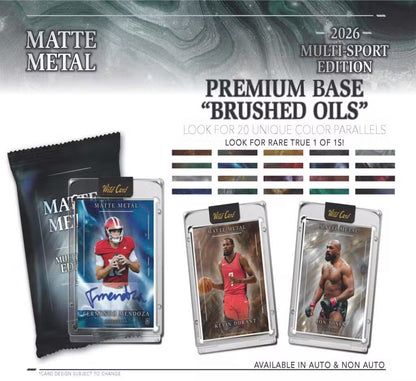 2026 Wild Card Matte Metal Multi-Sport Edition Hobby Box | Columbia Sports Cards | Columbia Hobby - Sports Card Boxes - Toploaders - Card Savers.