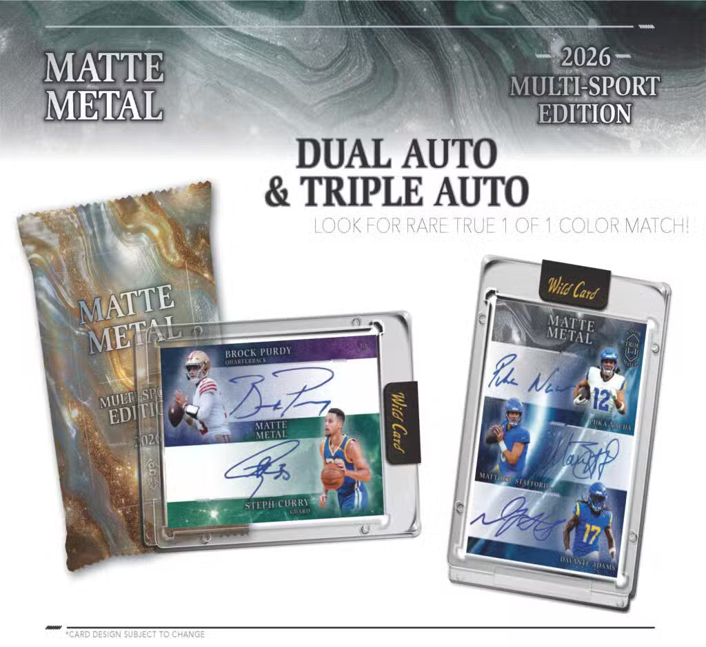 2026 Wild Card Matte Metal Multi-Sport Edition Hobby Box | Columbia Sports Cards | Columbia Hobby - Sports Card Boxes - Toploaders - Card Savers.