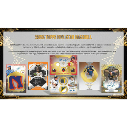 2026 Topps Five Star Baseball Hobby Box sell sheet 2