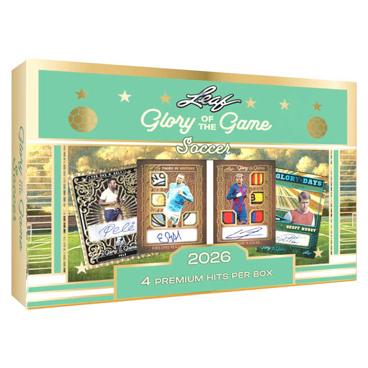 2026 Leaf Glory of the Game Soccer Hobby Box
Leaf Glory of the Game Soccer Match Ball signature card
Leaf Glory of the Game Soccer booklet card
Leaf Glory of the Game Soccer Yellow Card autograph