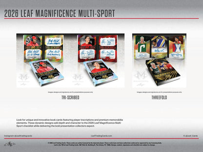 2026 Leaf Magnificence Multi - Sport Hobby Box | Columbia Sports Cards - Columbia Hobby - Sports Card Boxes - Toploaders - Card Savers