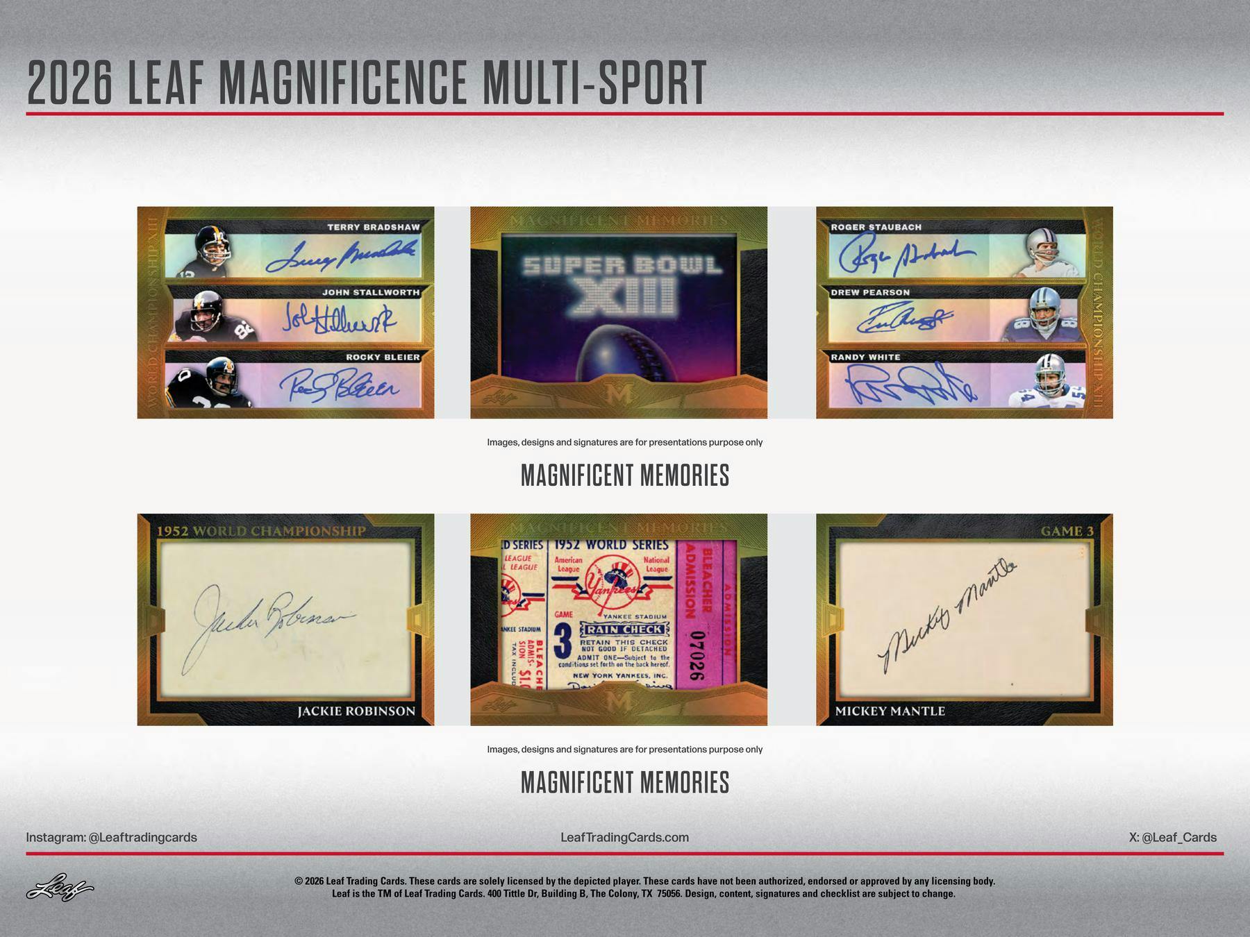 2026 Leaf Magnificence Multi - Sport Hobby Box | Columbia Sports Cards - Columbia Hobby - Sports Card Boxes - Toploaders - Card Savers