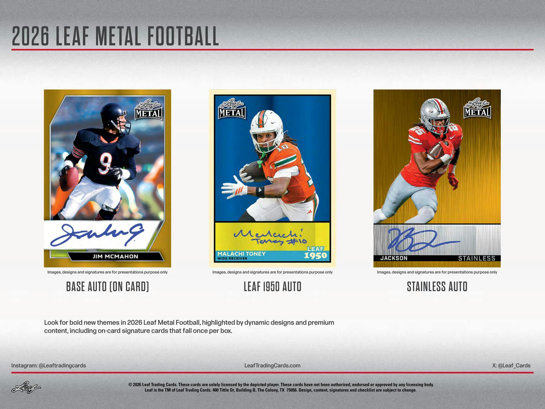 2026 Leaf Metal Football Hobby Jumbo Box | Columbia Sports Cards - Columbia Hobby - Sports Card Boxes - Toploaders - Card Savers