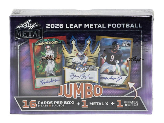 2026 Leaf Metal Football Hobby Jumbo Box | Columbia Sports Cards - Columbia Hobby - Sports Card Boxes - Toploaders - Card Savers