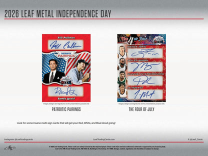 2026 Leaf Metal Independence Day Founding Fathers Box | Columbia Sports Cards - Columbia Sports Cards