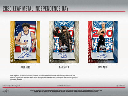 2026 Leaf Metal Independence Day Founding Fathers Box | Columbia Sports Cards - Columbia Sports Cards