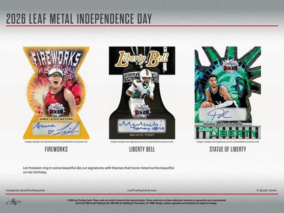 2026 Leaf Metal Independence Day Founding Fathers Box | Columbia Sports Cards - Columbia Sports Cards