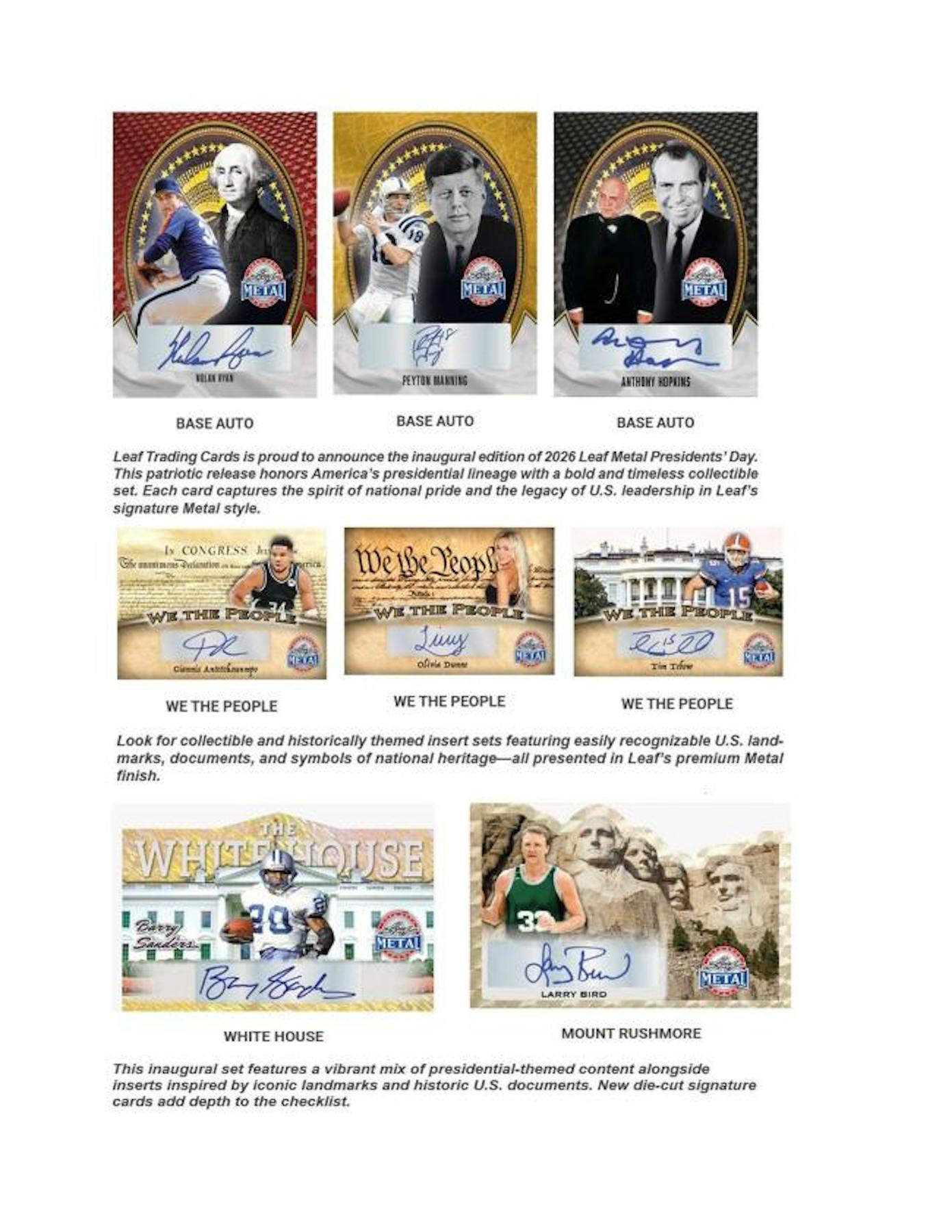 2026 Leaf Metal Presidents' Day Hobby Box | Columbia Sports Cards - Columbia Hobby - Sports Card Boxes - Toploaders - Card Savers