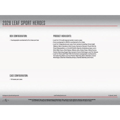 2026 Leaf Metal Sport Heroes Hobby Box | Columbia Sports Cards - Columbia Hobby - Sports Card Boxes - Toploaders - Card Savers