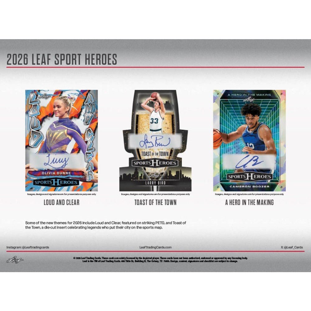 2026 Leaf Metal Sport Heroes Hobby Box | Columbia Sports Cards - Columbia Hobby - Sports Card Boxes - Toploaders - Card Savers