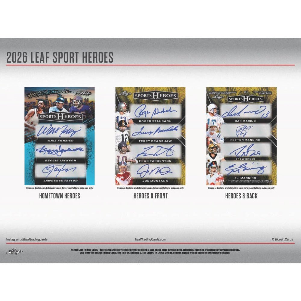 2026 Leaf Metal Sport Heroes Hobby Box | Columbia Sports Cards - Columbia Hobby - Sports Card Boxes - Toploaders - Card Savers