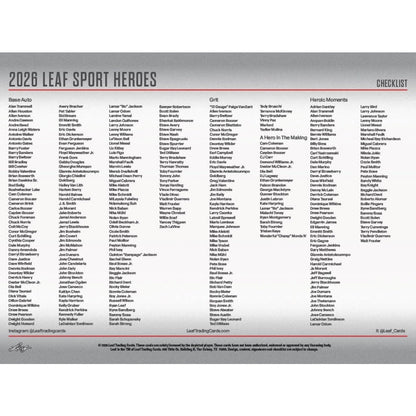2026 Leaf Metal Sport Heroes Hobby Box | Columbia Sports Cards - Columbia Hobby - Sports Card Boxes - Toploaders - Card Savers