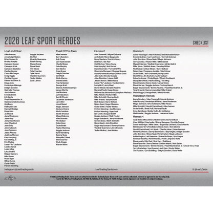 2026 Leaf Metal Sport Heroes Hobby Box | Columbia Sports Cards - Columbia Hobby - Sports Card Boxes - Toploaders - Card Savers