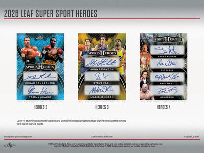 2026 Leaf Metal Super Sport Heroes Box | Columbia Sports Cards - Columbia Hobby - Sports Card Boxes - Toploaders - Card Savers