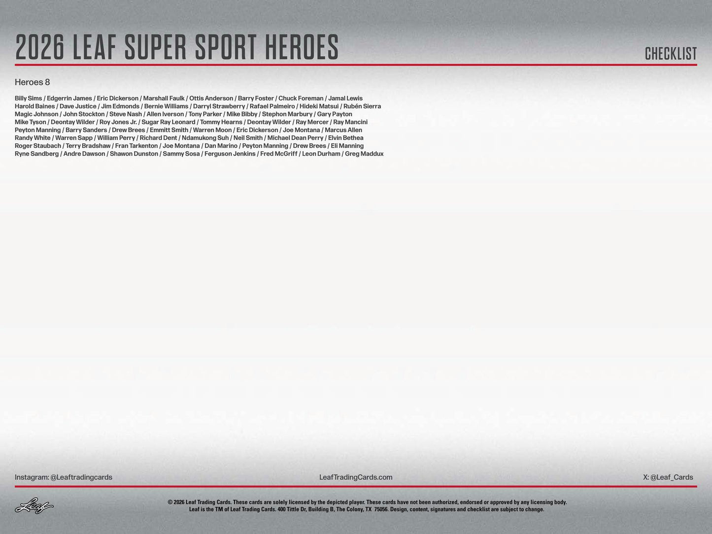 2026 Leaf Metal Super Sport Heroes Box | Columbia Sports Cards - Columbia Hobby - Sports Card Boxes - Toploaders - Card Savers
