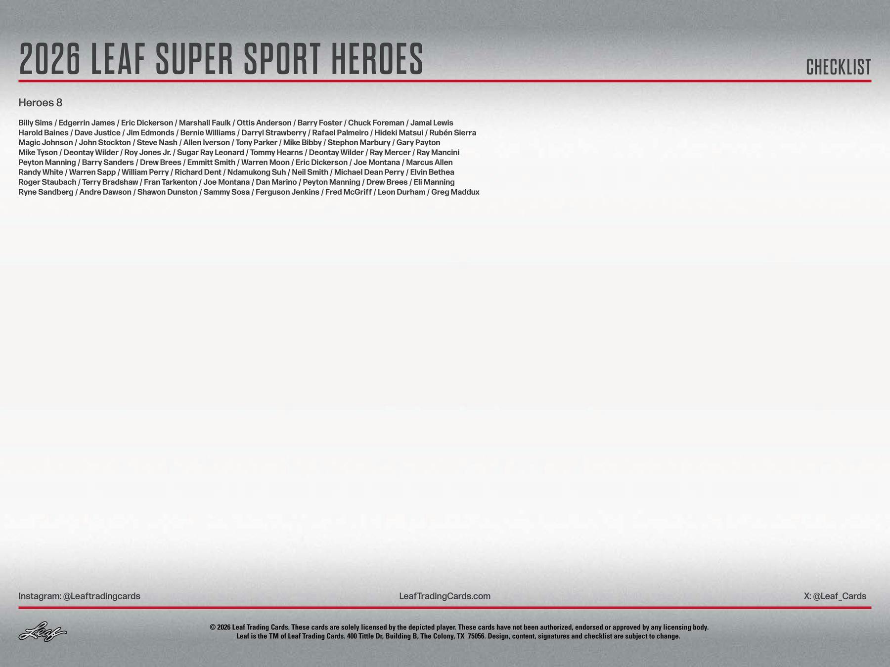 2026 Leaf Metal Super Sport Heroes Box | Columbia Sports Cards - Columbia Hobby - Sports Card Boxes - Toploaders - Card Savers