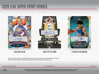 2026 Leaf Metal Super Sport Heroes Box | Columbia Sports Cards - Columbia Hobby - Sports Card Boxes - Toploaders - Card Savers