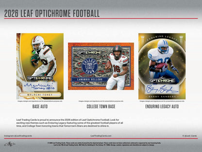 2026 Leaf Optichrome Football Hobby Jumbo Box | Columbia Sports Cards - Columbia Hobby - Sports Card Boxes - Toploaders - Card Savers