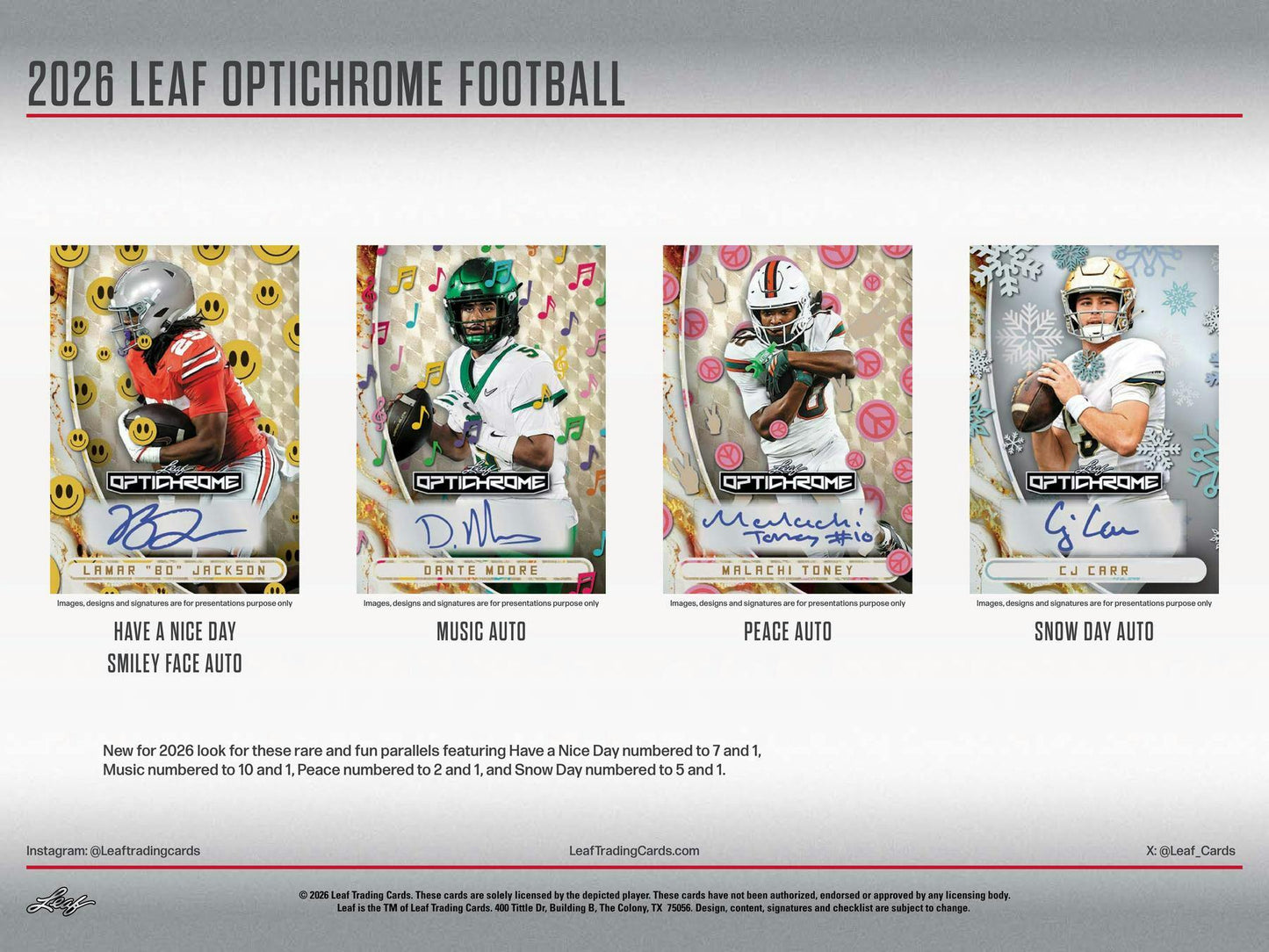2026 Leaf Optichrome Football Hobby Jumbo Box | Columbia Sports Cards - Columbia Hobby - Sports Card Boxes - Toploaders - Card Savers