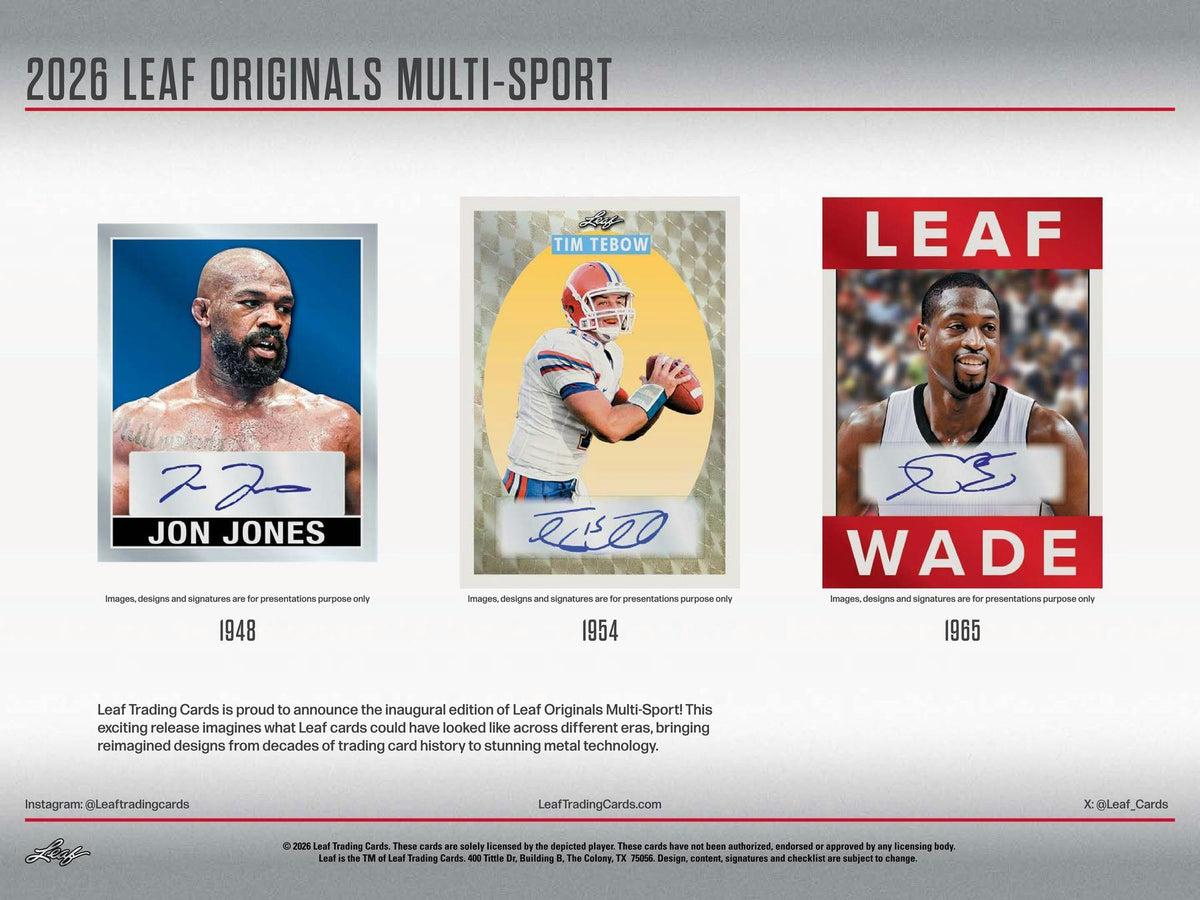 2026 Leaf Originals Multisport Hobby Box sell sheet 2