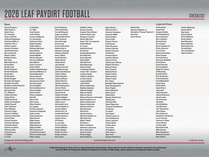 2026 Leaf Paydirt Football Hobby Box | Columbia Sports Cards - Columbia Hobby - Sports Card Boxes - Toploaders - Card Savers