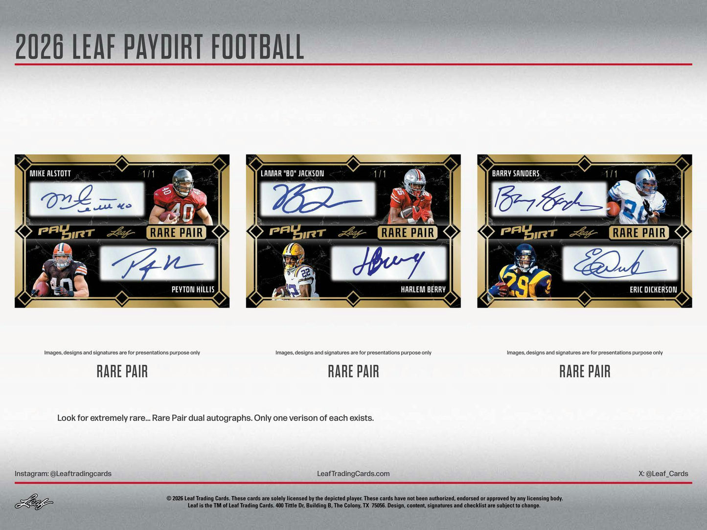 2026 Leaf Paydirt Football Hobby Box | Columbia Sports Cards - Columbia Hobby - Sports Card Boxes - Toploaders - Card Savers